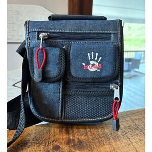 Mudd Vintage Y2K 90s Crossbody Bag Purse Navy Blue Denim Adjustable Straps